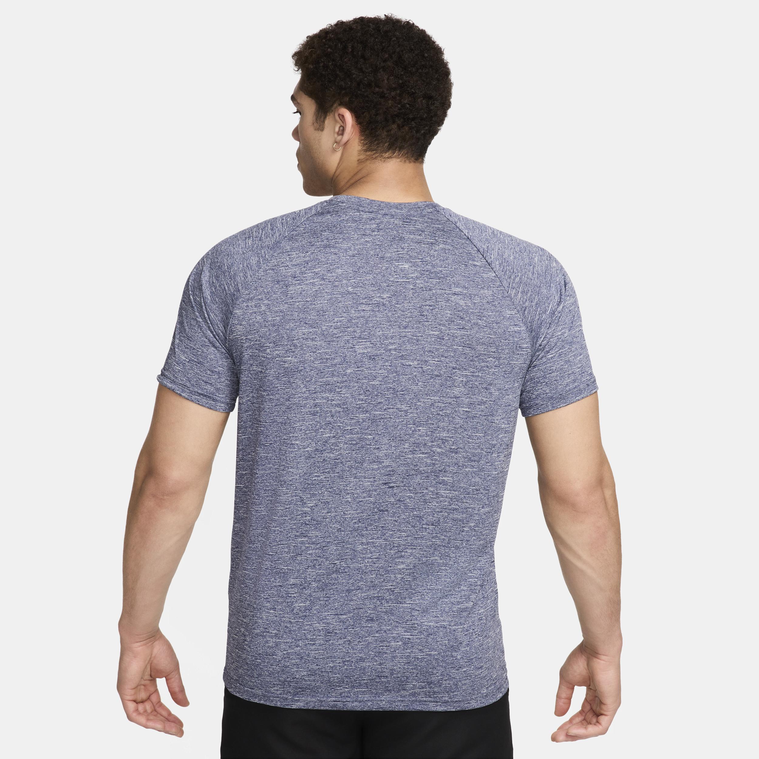 Nike Men's Heathered Short-Sleeve Hydroguard Swim Shirt Product Image