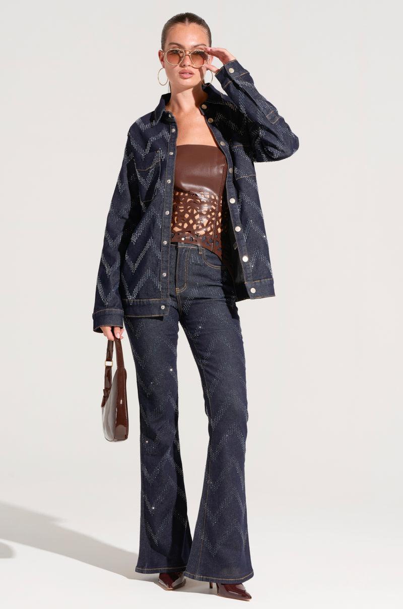 GOOD KARMA EMBELLISHED DENIM JACKET Product Image