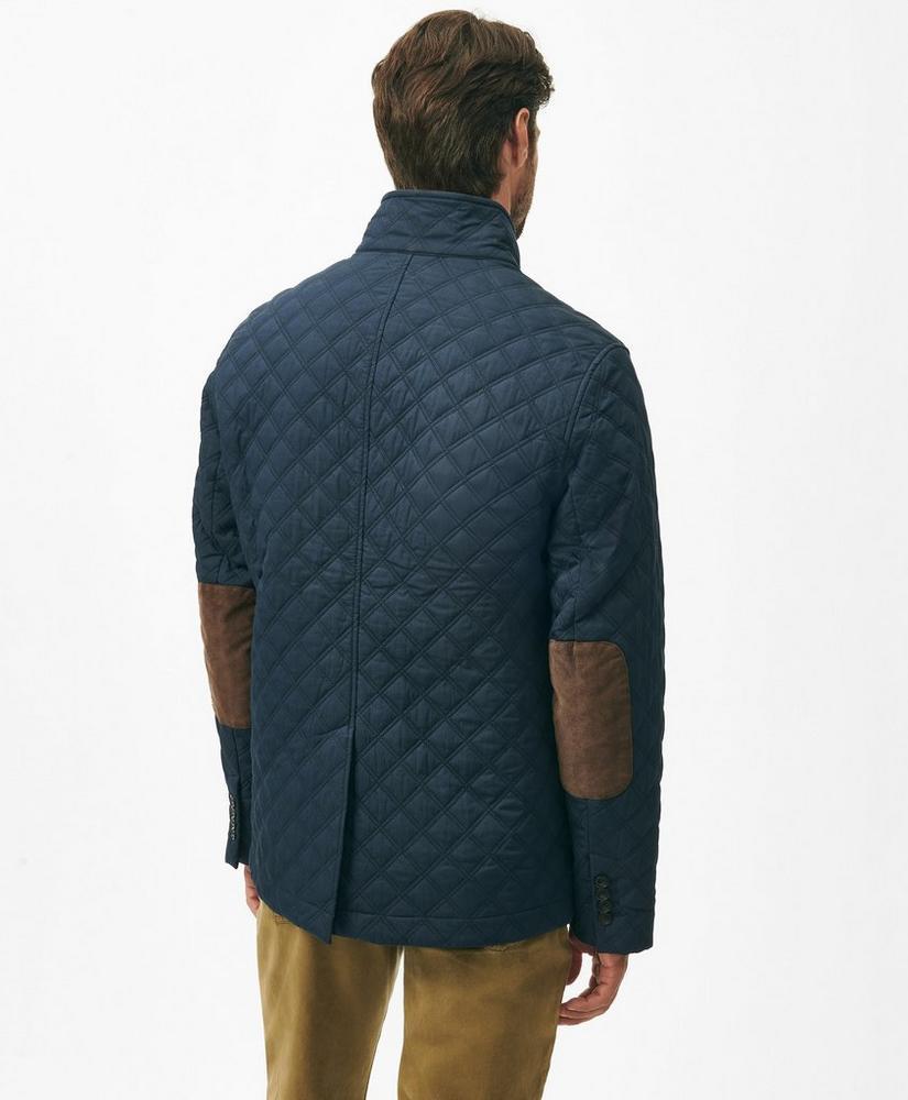 Diamond-Quilted Blazer in Cotton Blend Product Image