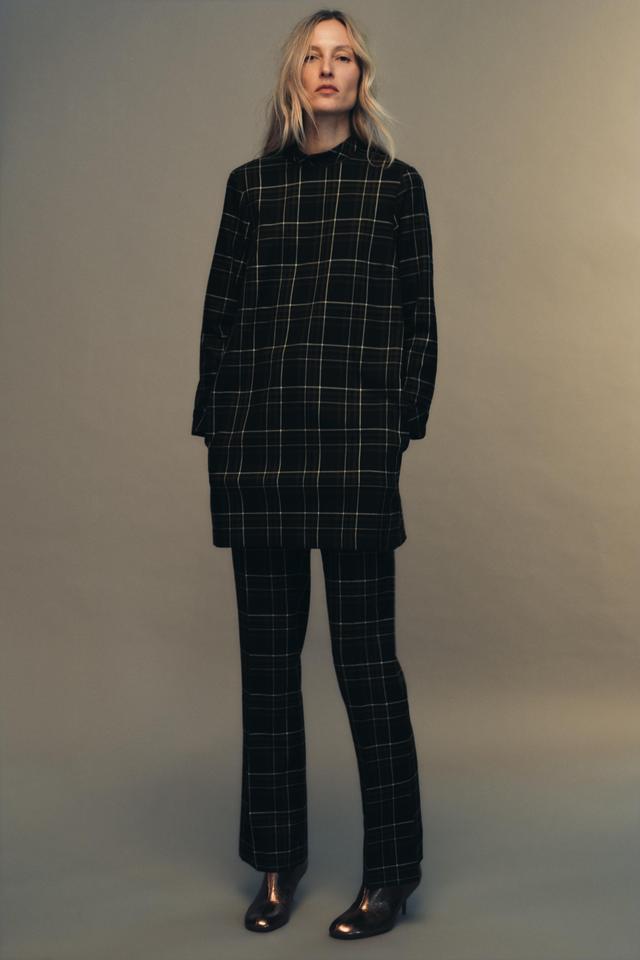 STRAIGHT FIT PLAID PANTS Product Image