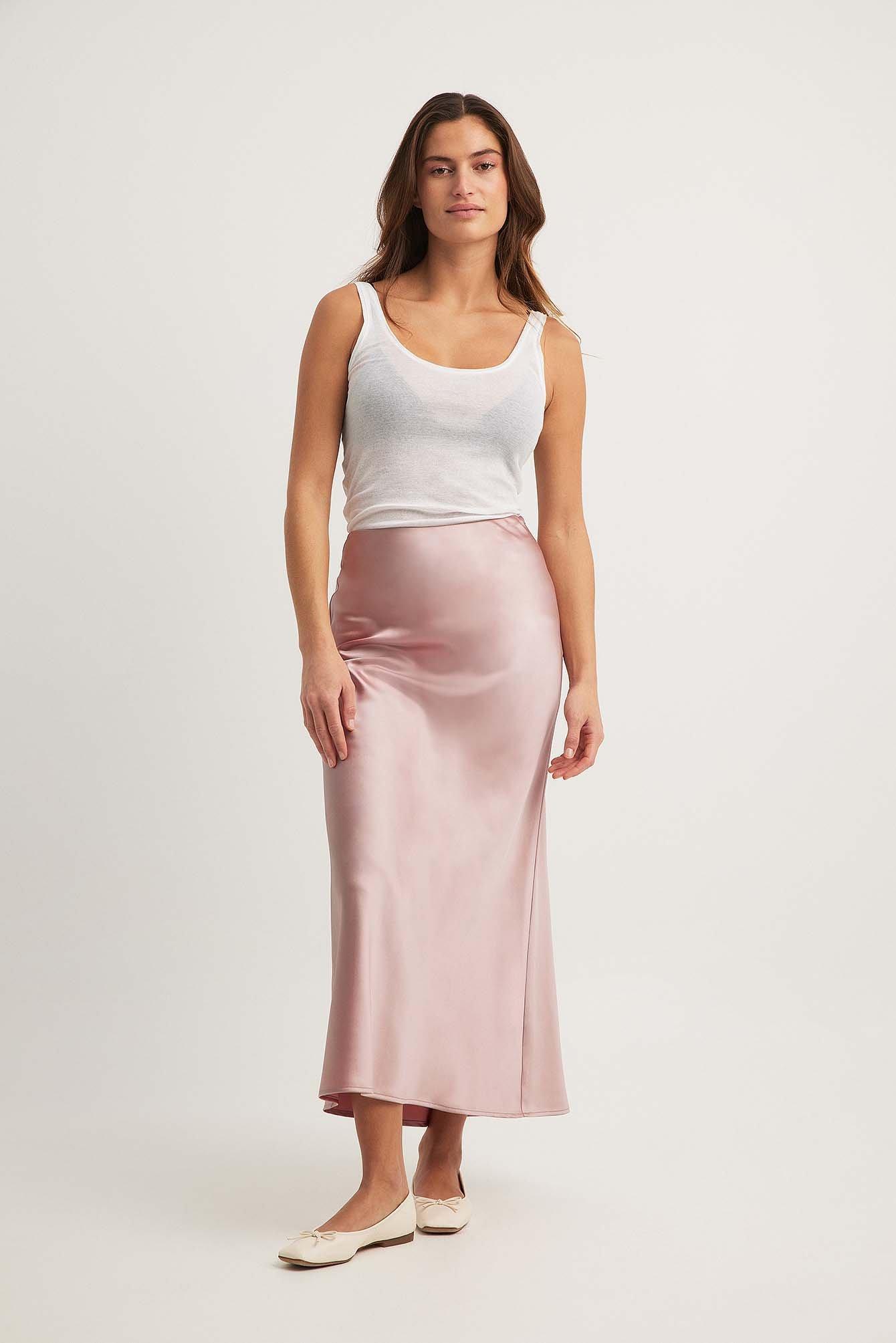 Satin Midi Skirt Product Image