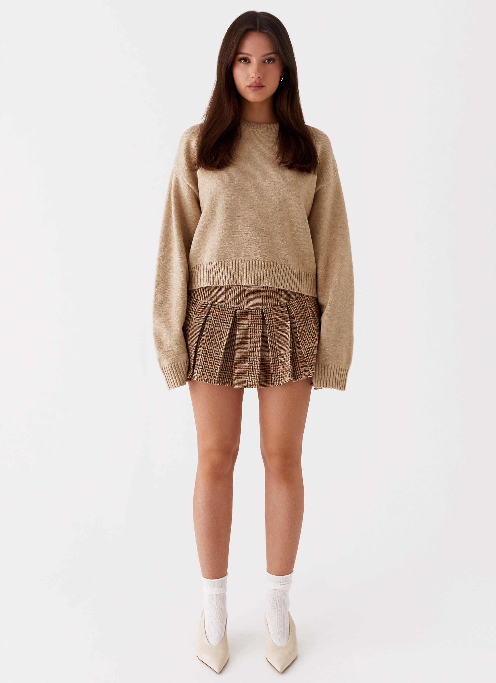 Monika Oversized Jumper - Beige Product Image