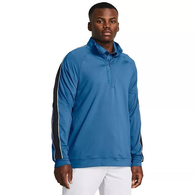 Mens Under Armour Storm Midlayer 1/2-Zip Golf Sweatshirt Black Navy Product Image