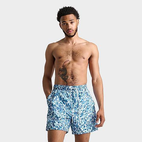 Jordan Mens Jordan Essential Poolside AOP Shorts - Mens Blue Tint/White Product Image