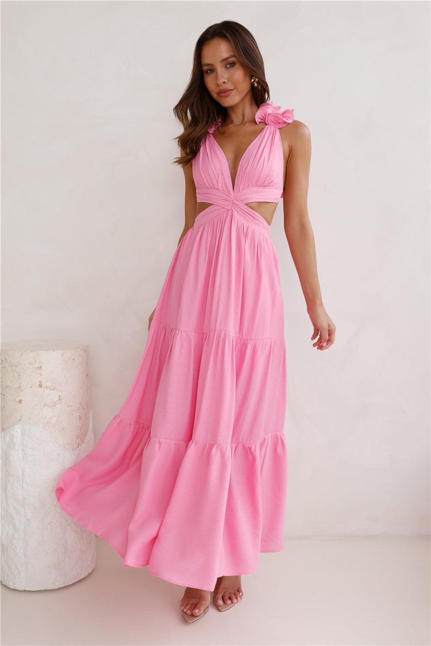 Moonlight Dance Maxi Dress Pink Product Image