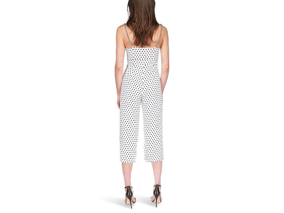 MICHAEL Michael Kors Woven Classic Polka Dotted V-Neck Sleeveless Chain Strap Jumpsuit -  L Product Image