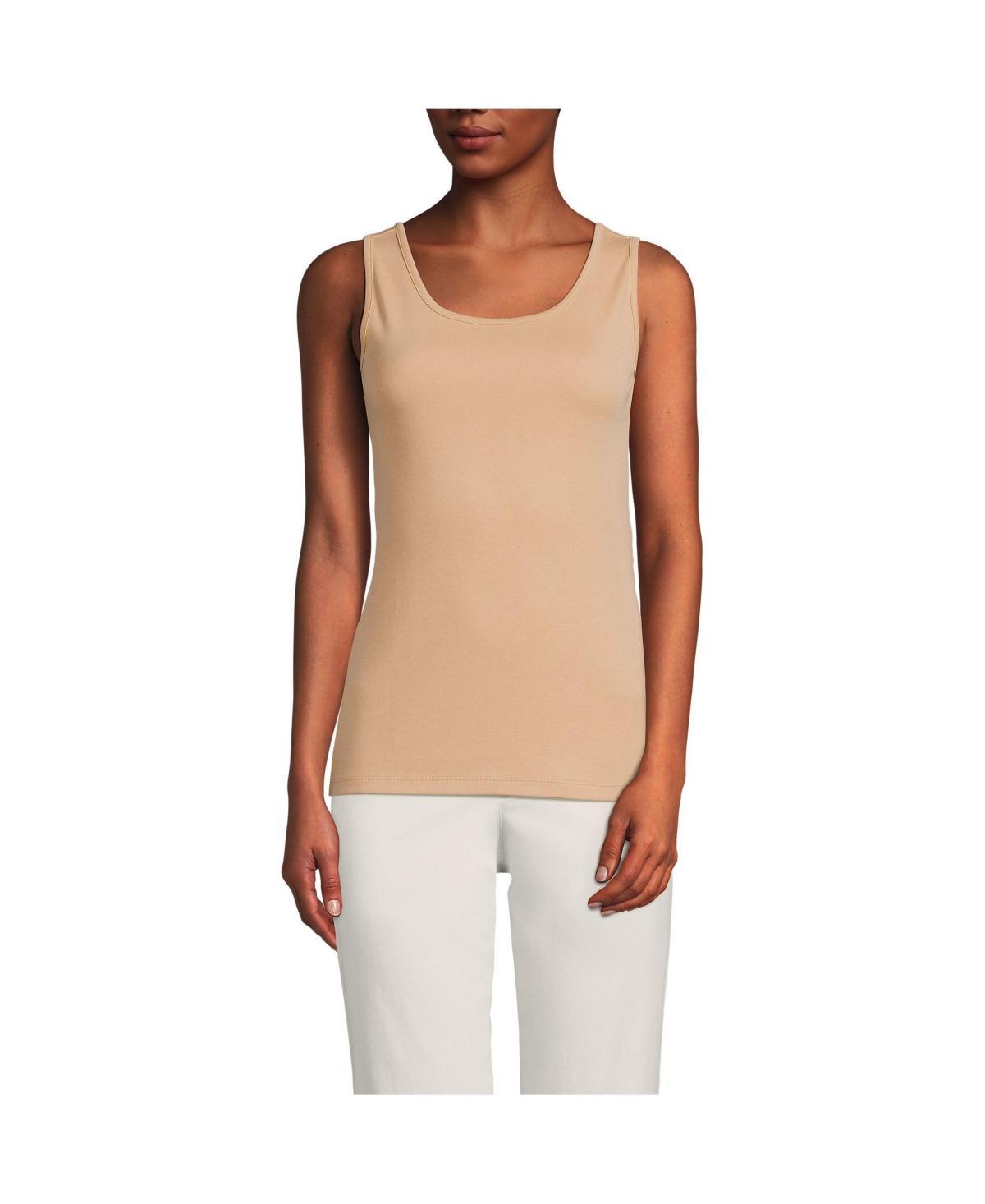 Womens Lands End Cotton Tank Top Product Image