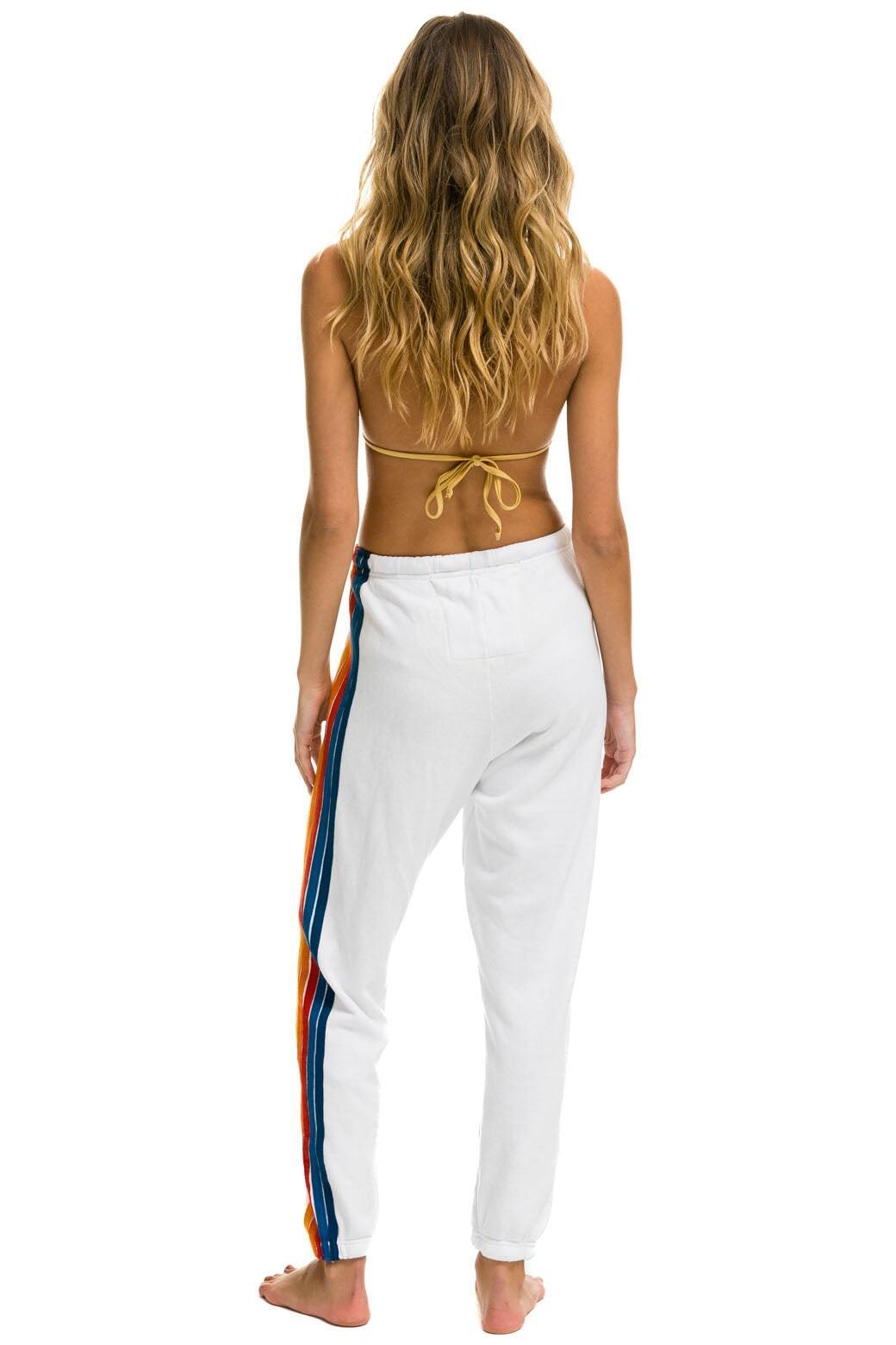 5 STRIPE SWEATPANTS - WHITE 2 Female Product Image