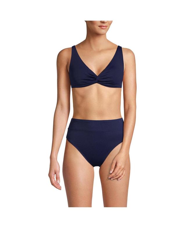 Lands End Womens D-Cup Twist Front Underwire Bikini Swimsuit Top Product Image