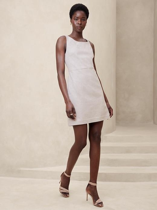 Linen-Blend Sheath Mini Dress product image