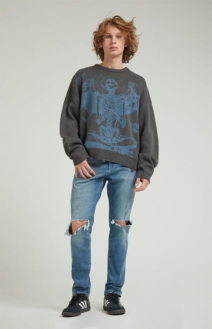 Men's Slim Destroyed Jeans - 31W x 32L Product Image