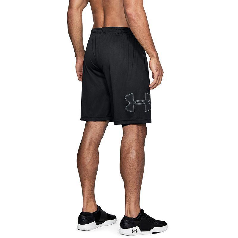 Big & Tall Under Armour Tech Graphic Shorts, Mens Black Grey Product Image