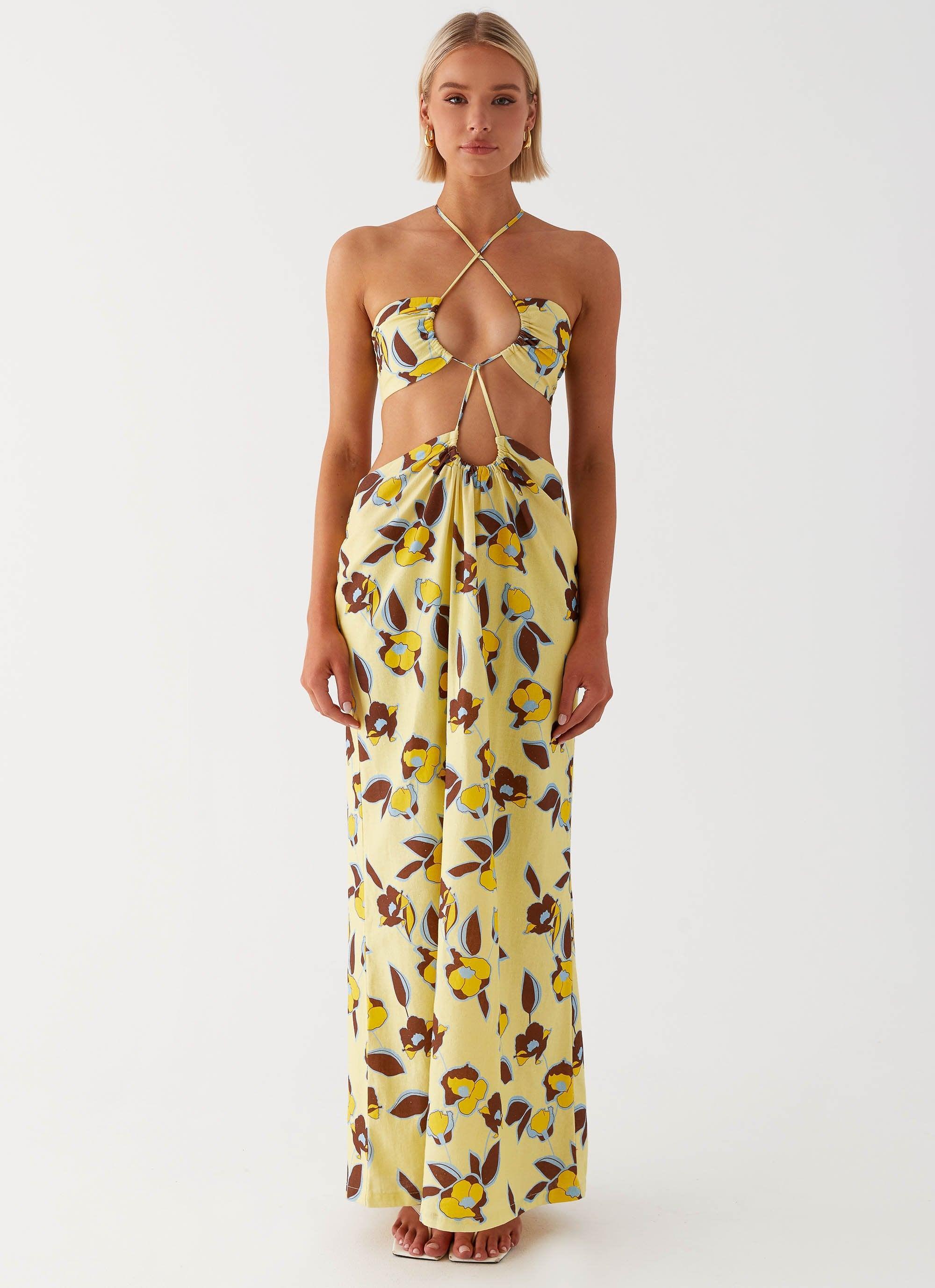 Nora Linen Maxi Dress - Primrose Product Image