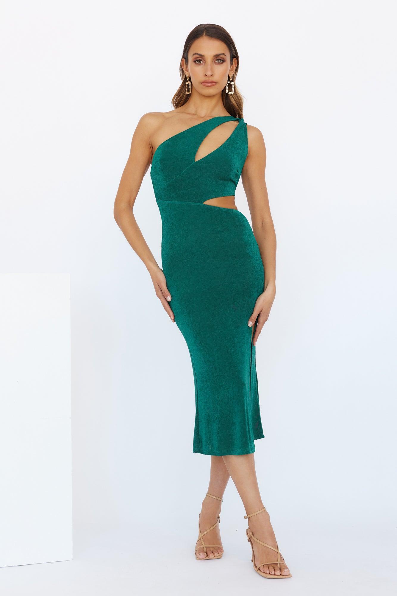 Ring Ring Midi Dress Emerald Product Image