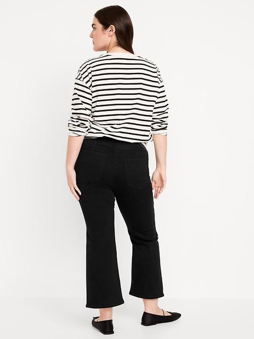 High-Waisted Weekender Pull-On Crop Flare Jeans Product Image