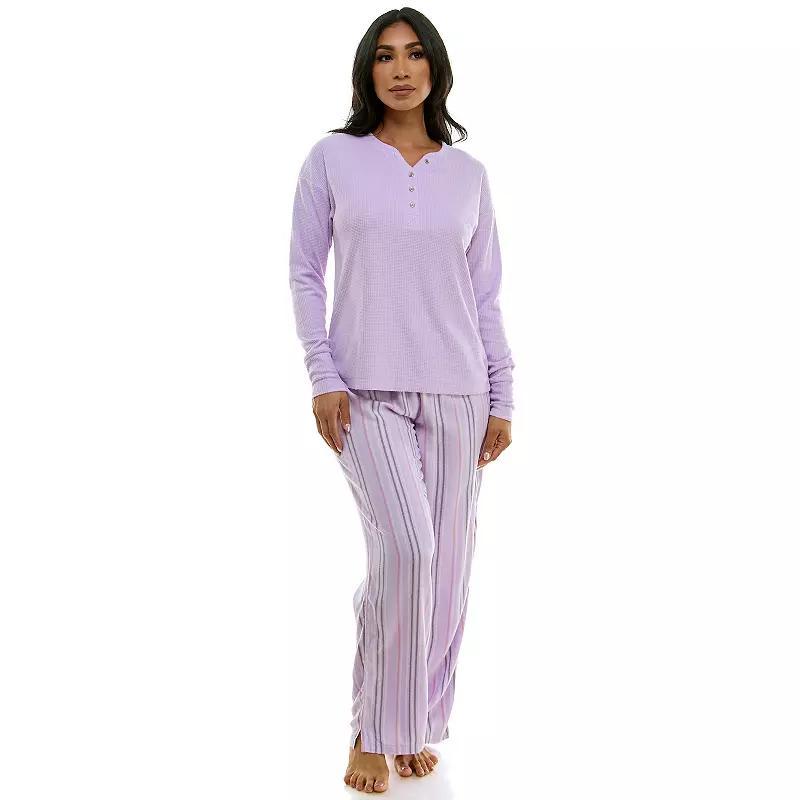 Womens Croft & Barrow 2-pc. Long Pajama Top & Pajama Bottom Sleep Set Product Image