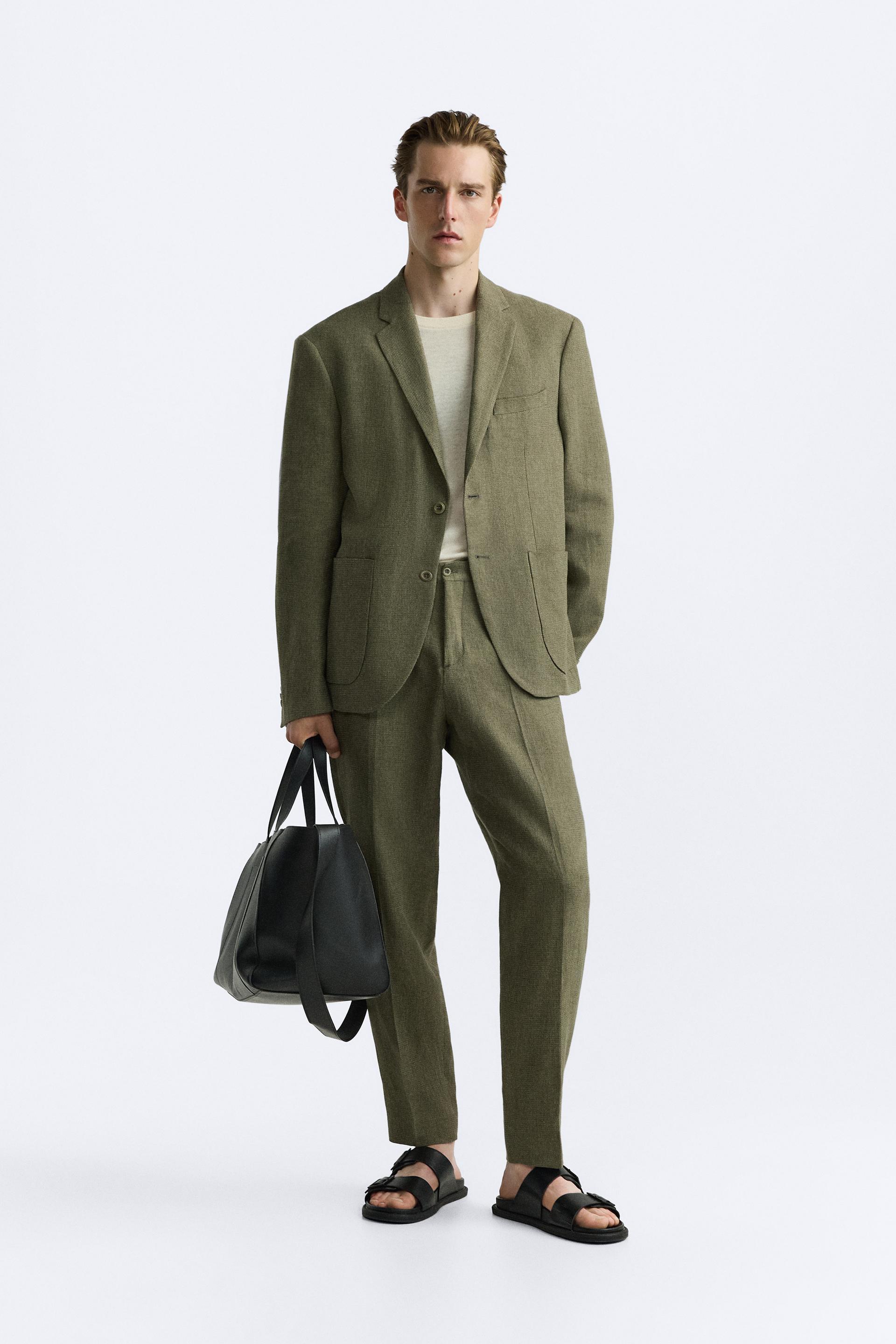 COTTON - LINEN SUIT PANTS Product Image