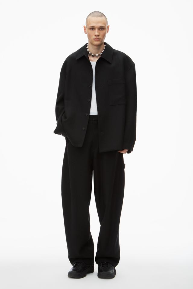 Oversized Tailored Shirt Jacket In Wool Product Image