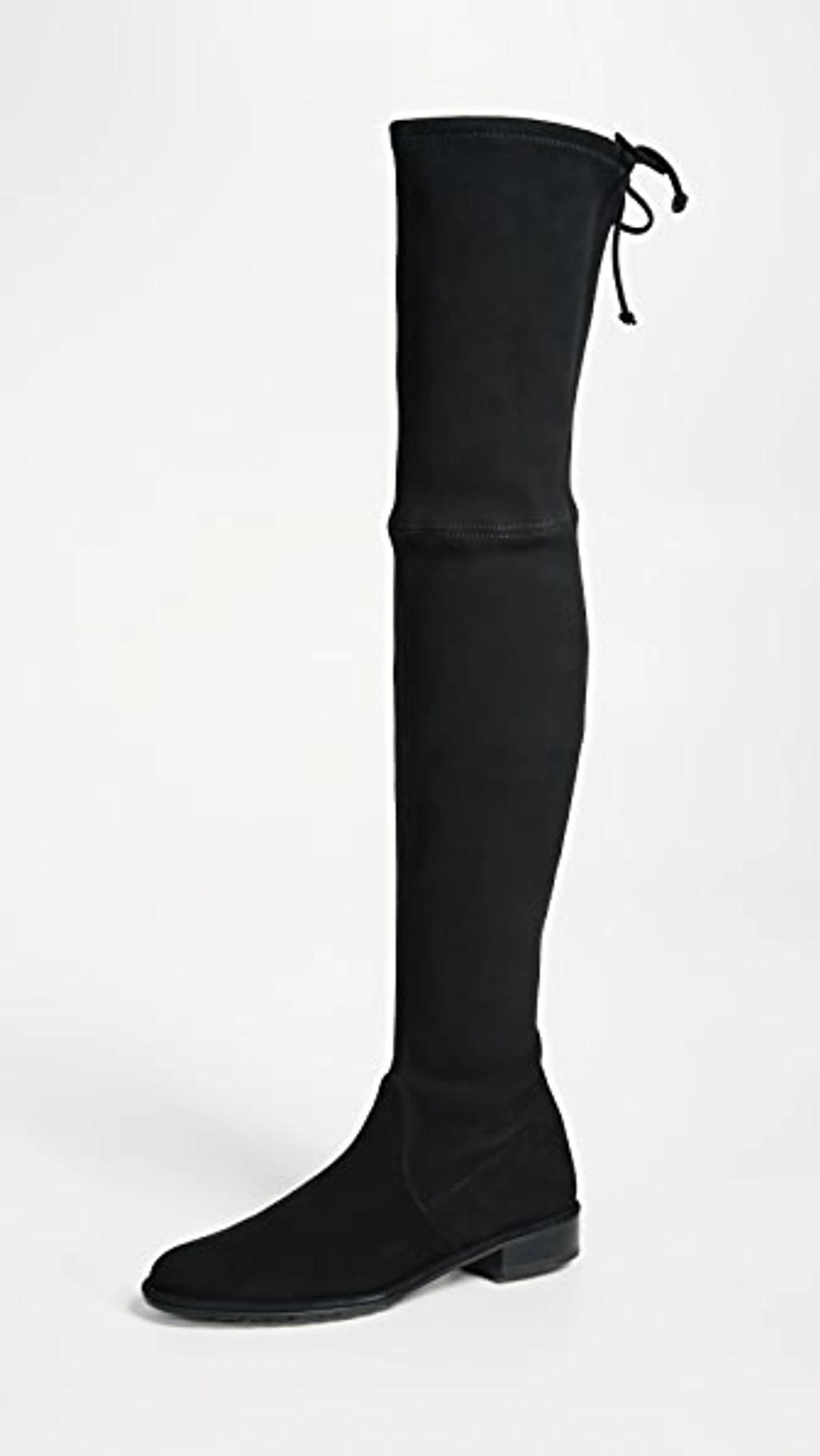 STUART WEITZMAN Lowland Suede Over-the-knee Boots In Black product image