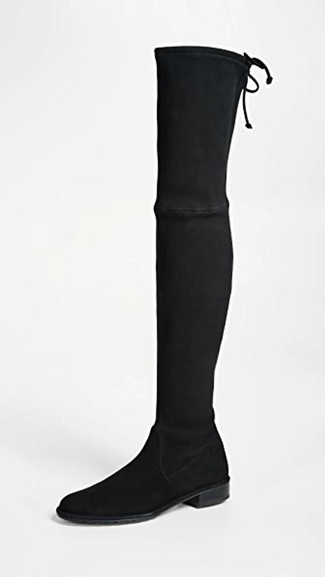 STUART WEITZMAN Lowland Suede Over-the-knee Boots In Black Product Image