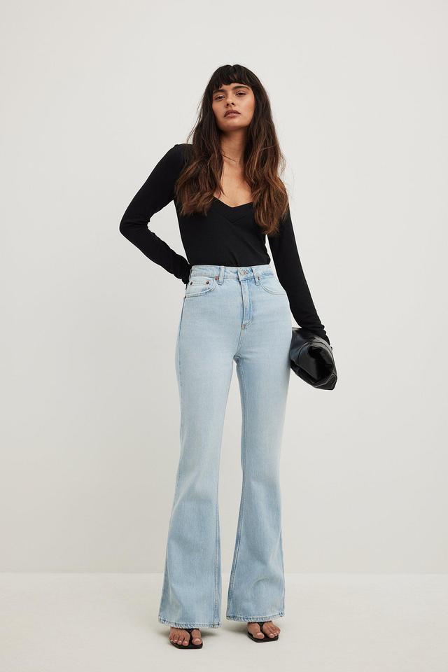 Flared High Waist Jeans Product Image