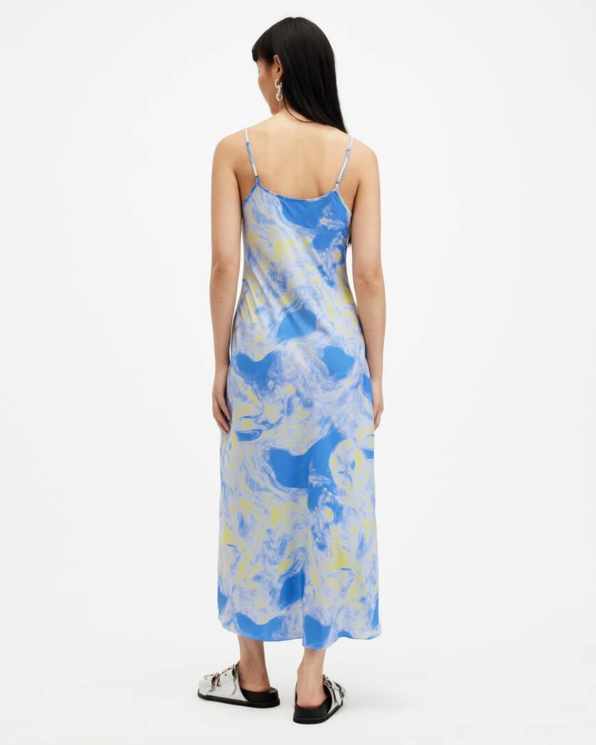 Bryony Spiral Print Midi Slip Dress Product Image