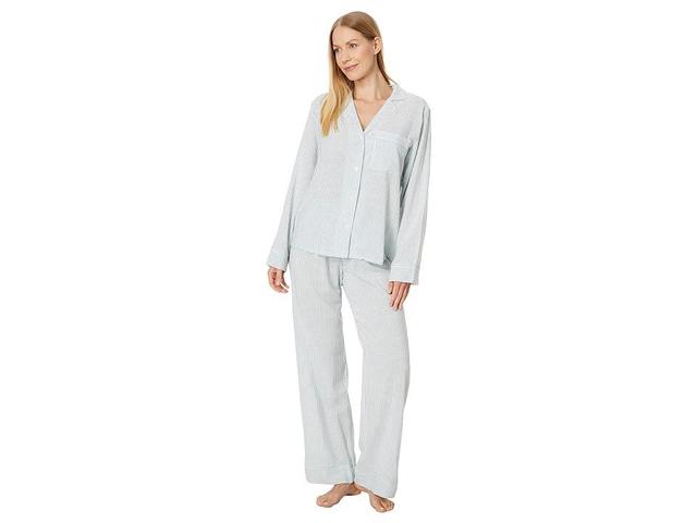 Eberjey Nautico Long Pj Set Forest Green) Women's Pajama Sets Product Image