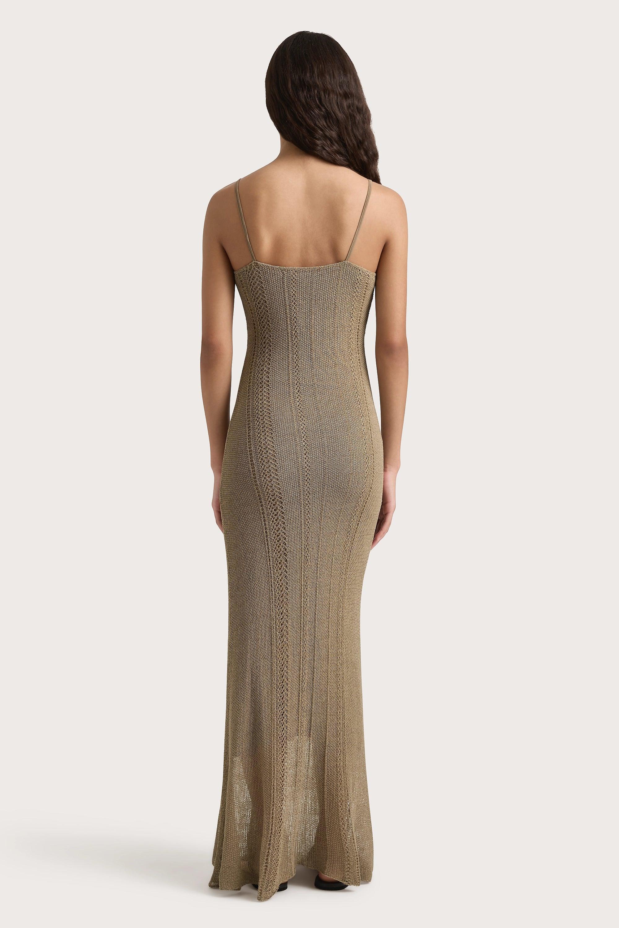 Treillis Maxi Dress Khaki Product Image