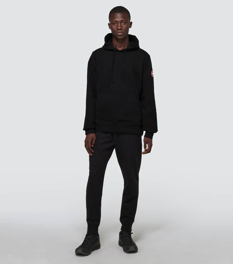 CANADA GOOSE Huron Relaxed-fit Cotton-jersey Hoody In Black Product Image