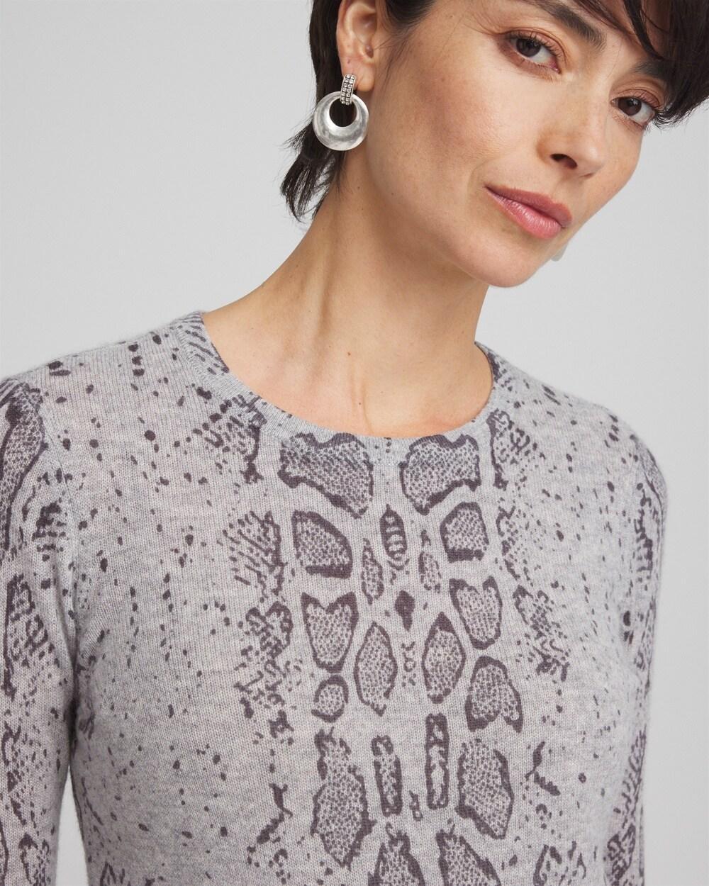 Cashmere Snake Print Sweater Product Image