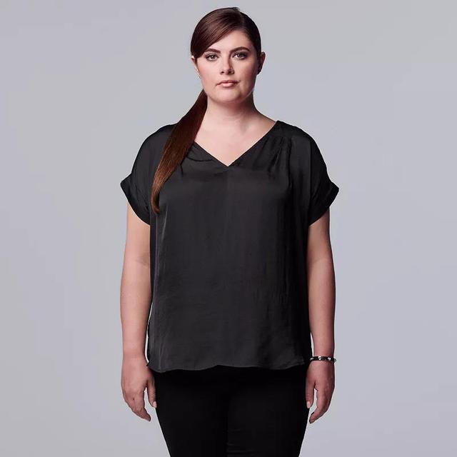 Plus Size Simply Vera Vera Wang Dolman Popover Top, Womens Product Image