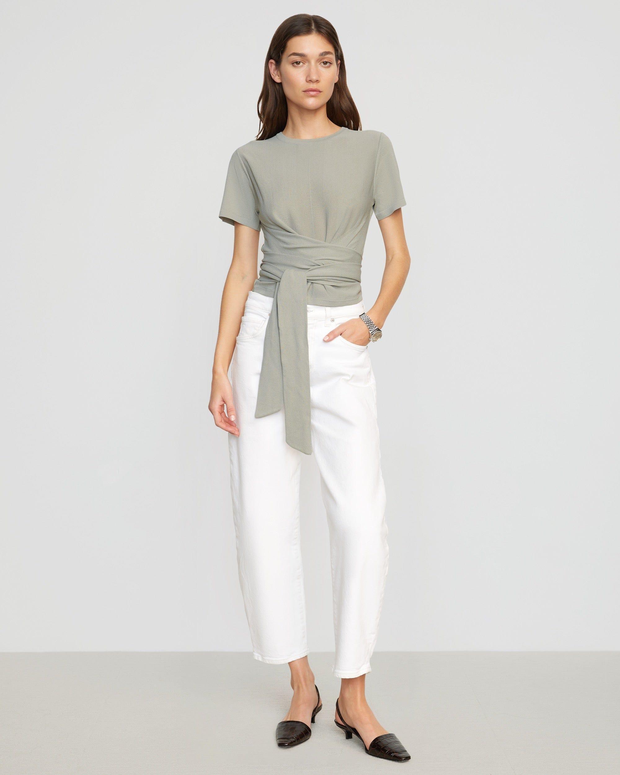 Jude Cropped Tie-Front Top Product Image