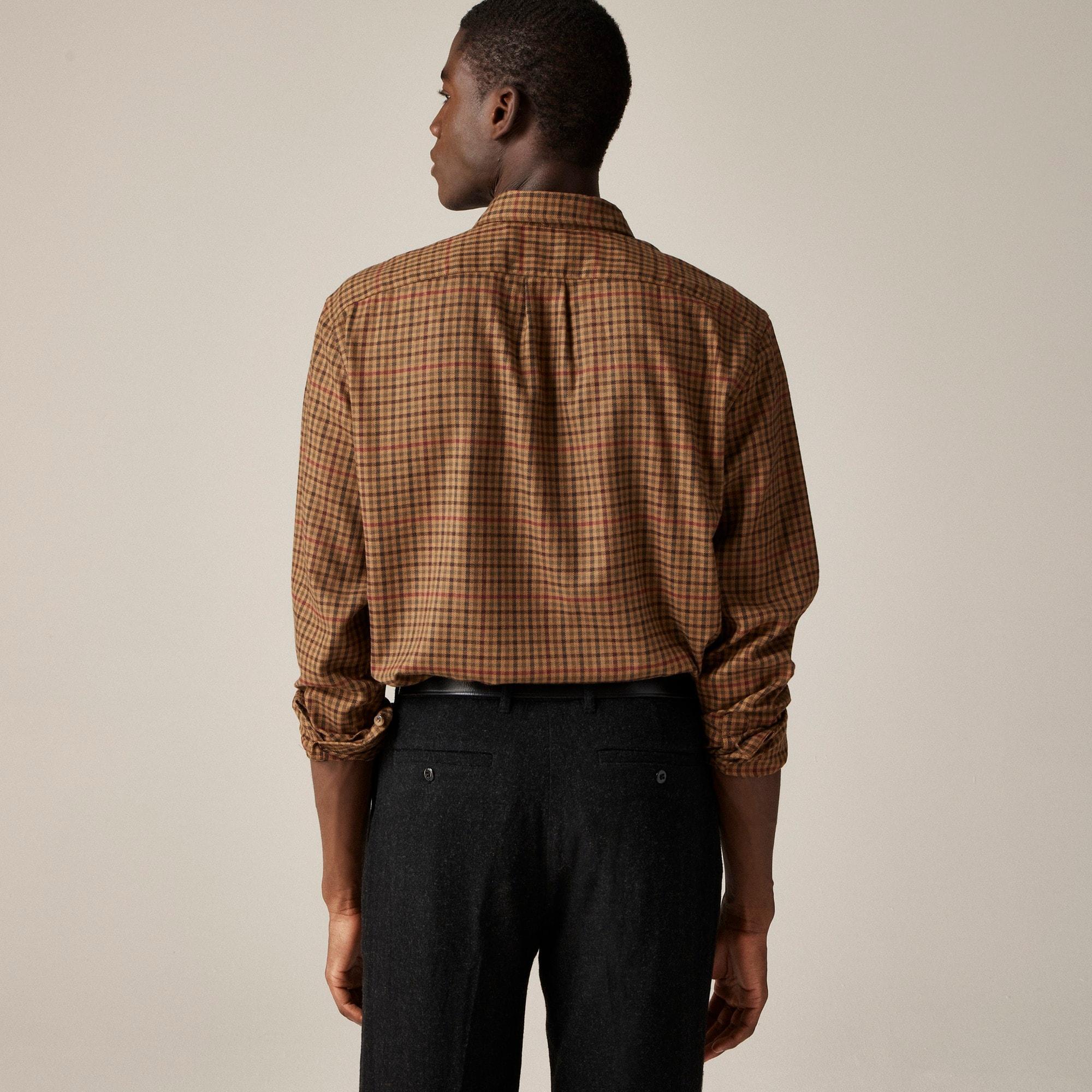 Cotton-cashmere blend shirt in check Product Image