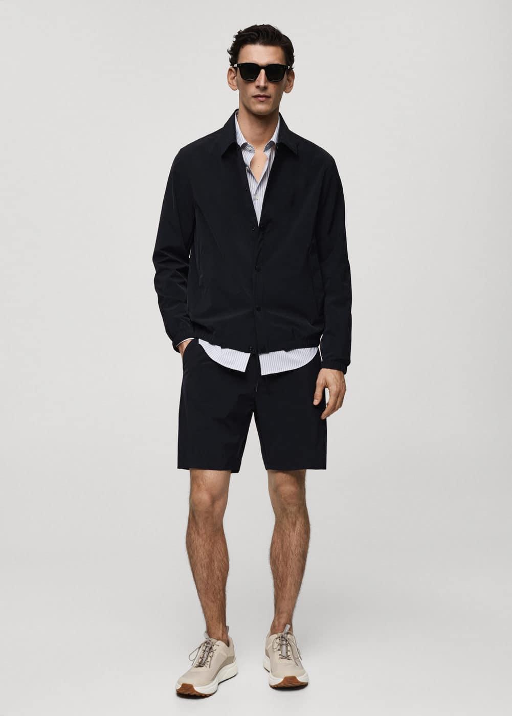 MANGO MAN - Regular-fit bermuda shorts with drawstring dark navyMen Product Image