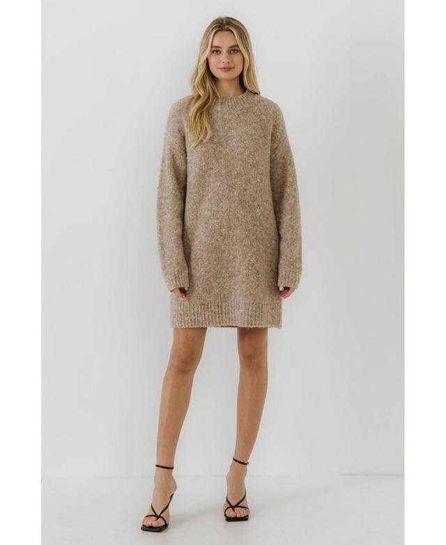 English Factory Womens Long-Sleeved Sweater Dress Product Image