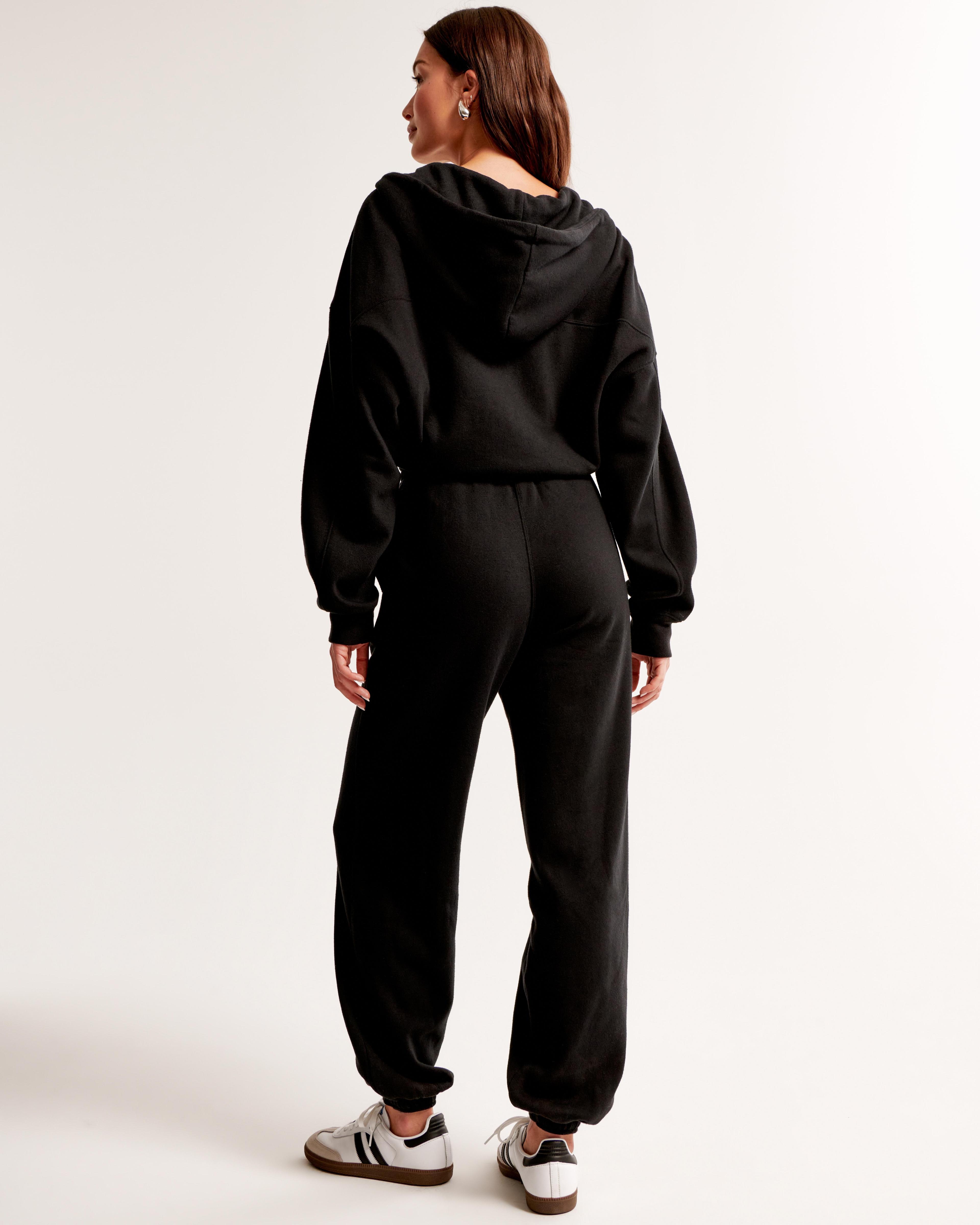 Long-Sleeve Hooded Fleece Jumpsuit Product Image