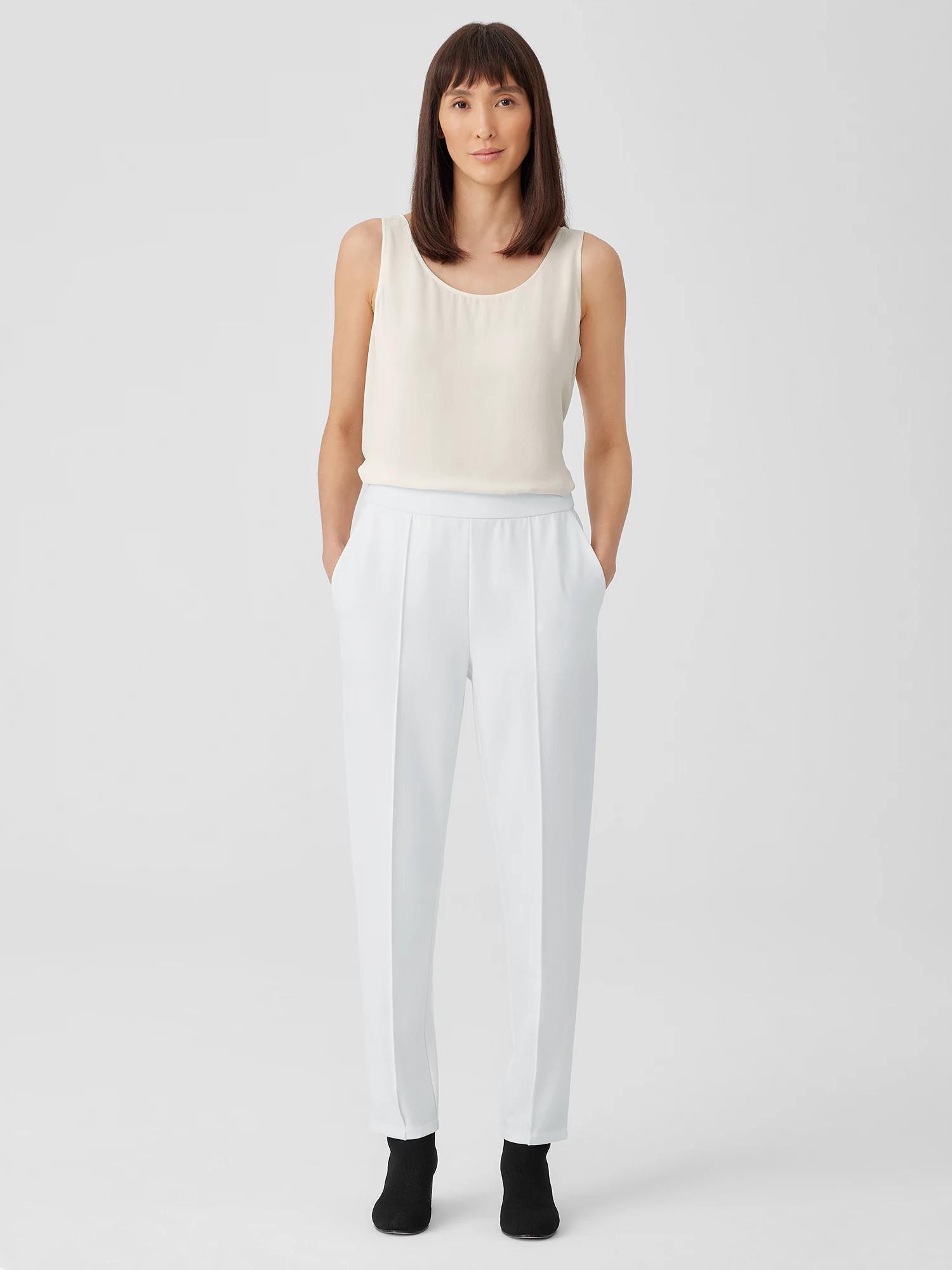 EILEEN FISHER Washable Flex Ponte Pintuck Pantfemale Product Image