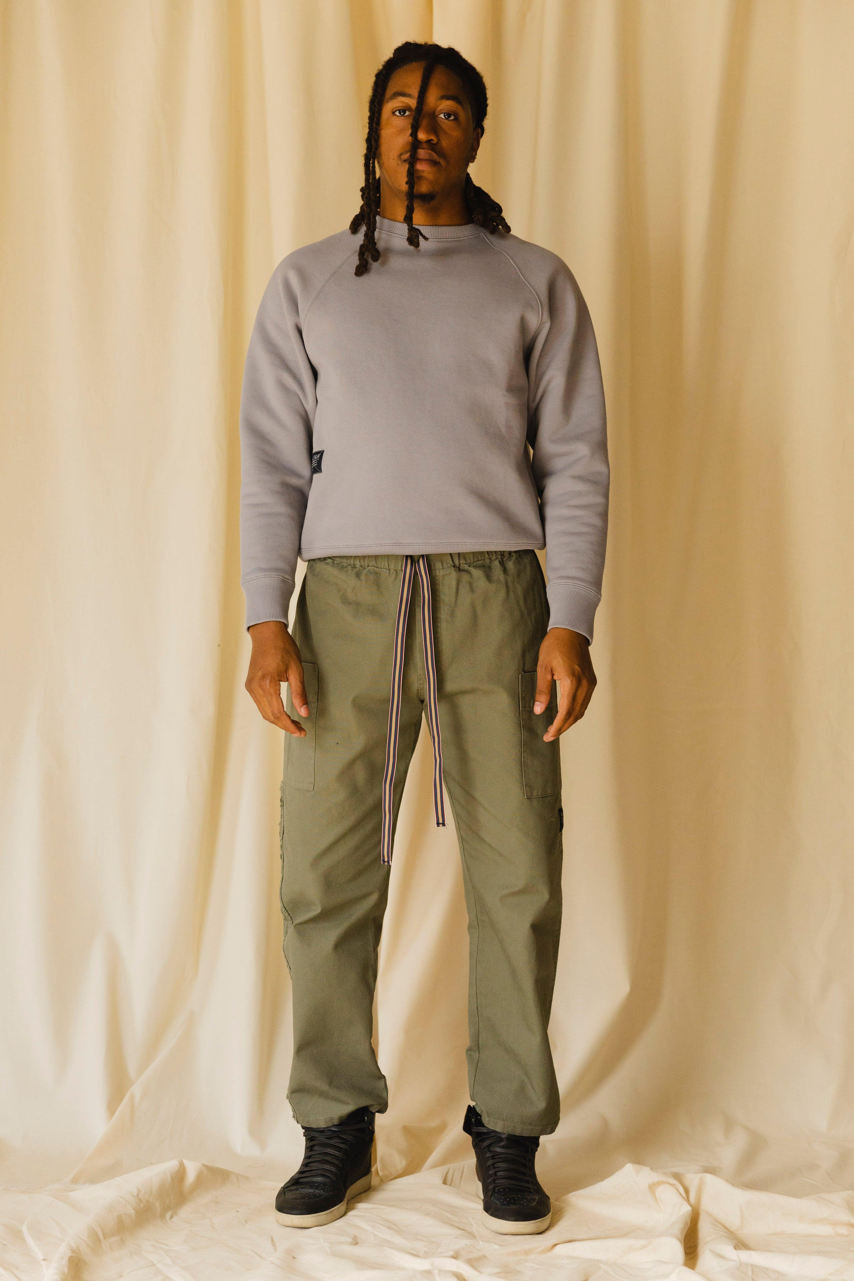 Drawstring Pant | Olive Canvas Male Product Image