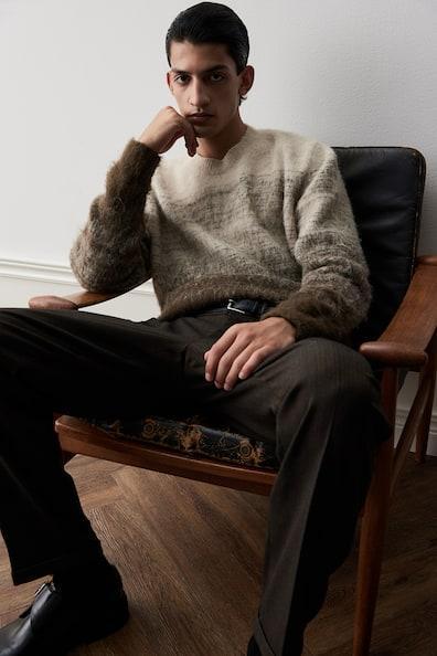 Regular Fit Fuzzy Sweater Product Image