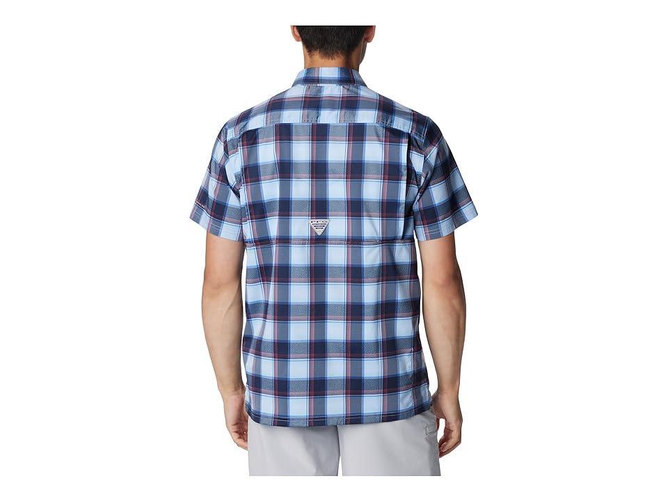 Columbia Super Slack Tide Camp Shirt (Collegiate Ombre Check) Men's Short Sleeve Button Up Product Image