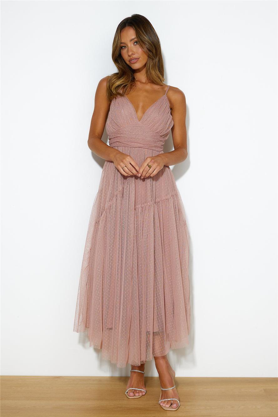 Be Seen In This Midi Dress Pink Product Image