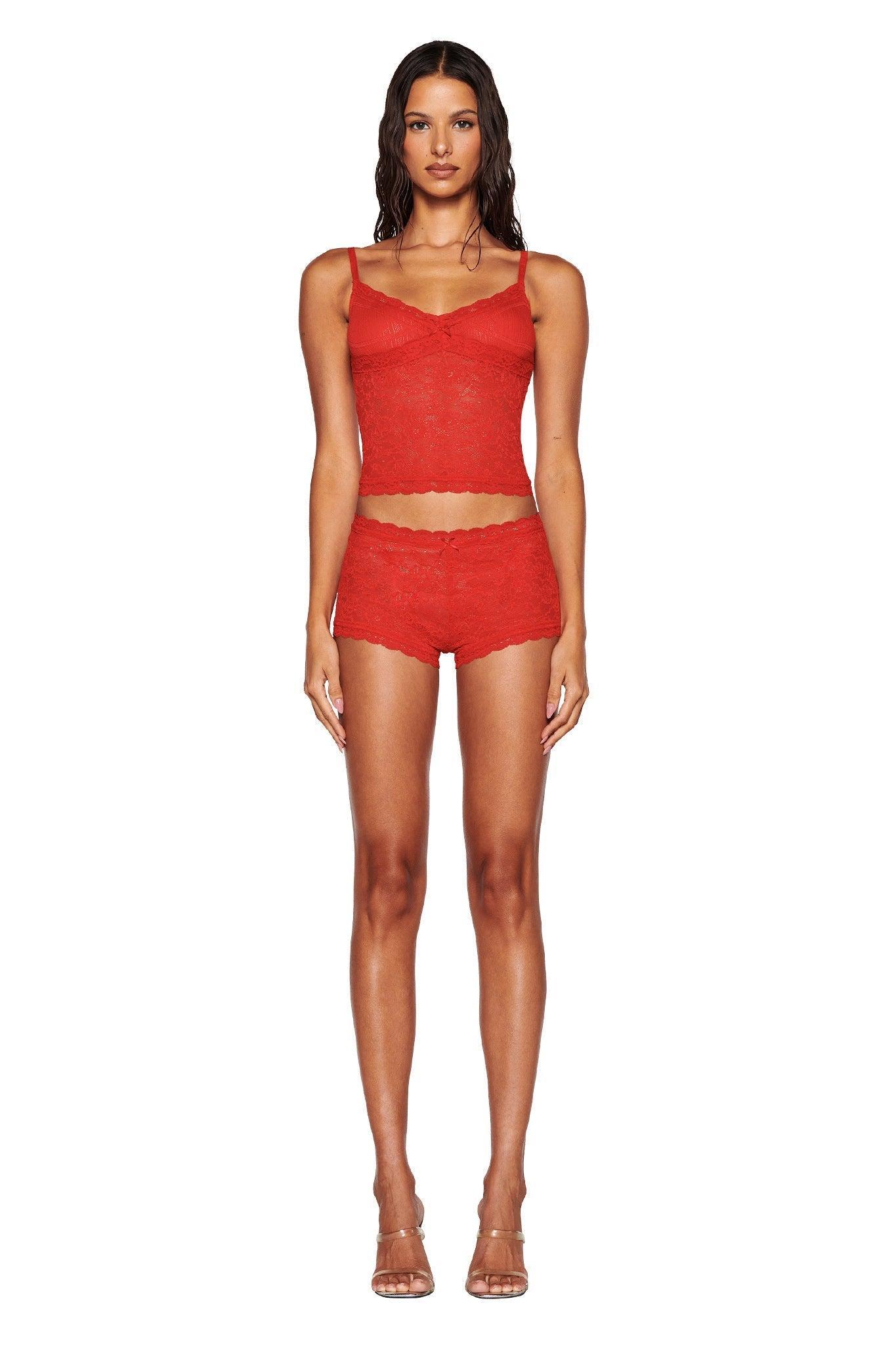 SERINA TANK - RED : LACE Product Image