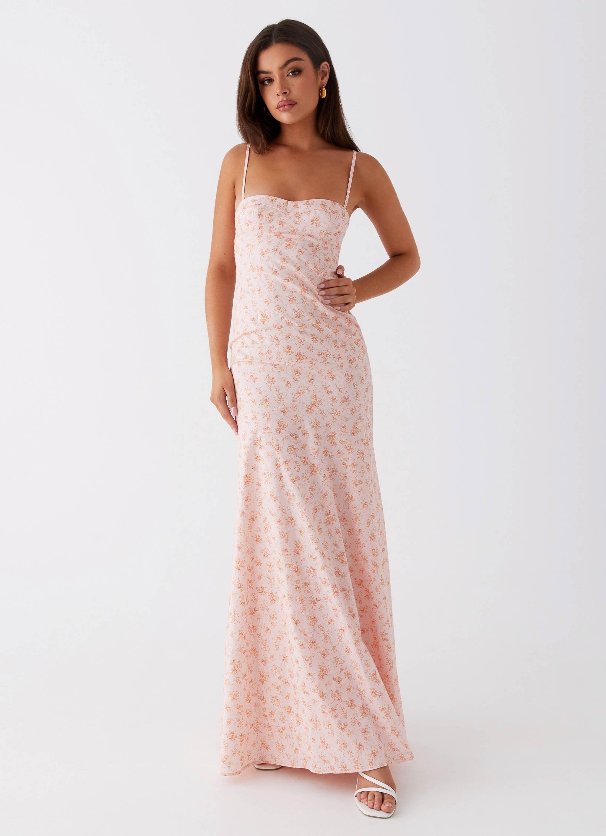 Britney Maxi Dress - Pink Ditsy Floral Product Image