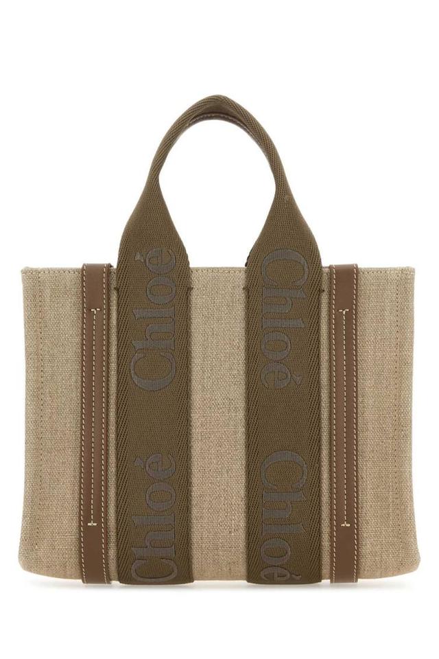 Small Woody Tote Bag In Beige Product Image