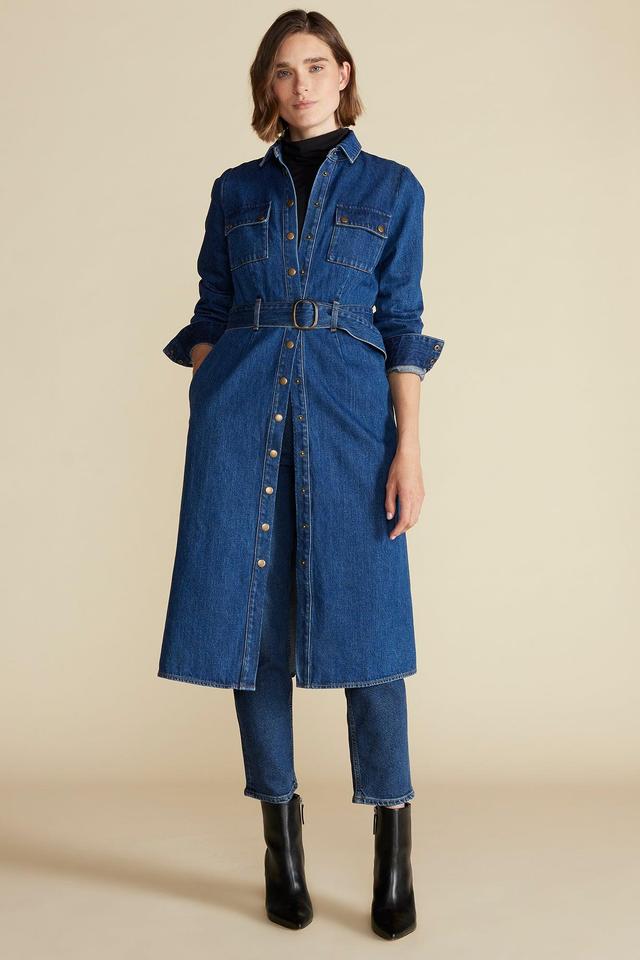 Joyce Denim Shirt Dress - Indigo Blue Product Image