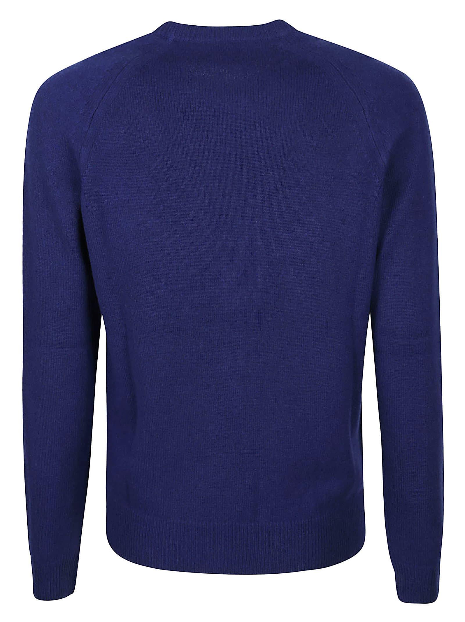 Cashmere Saddle Sweater In Blue Product Image