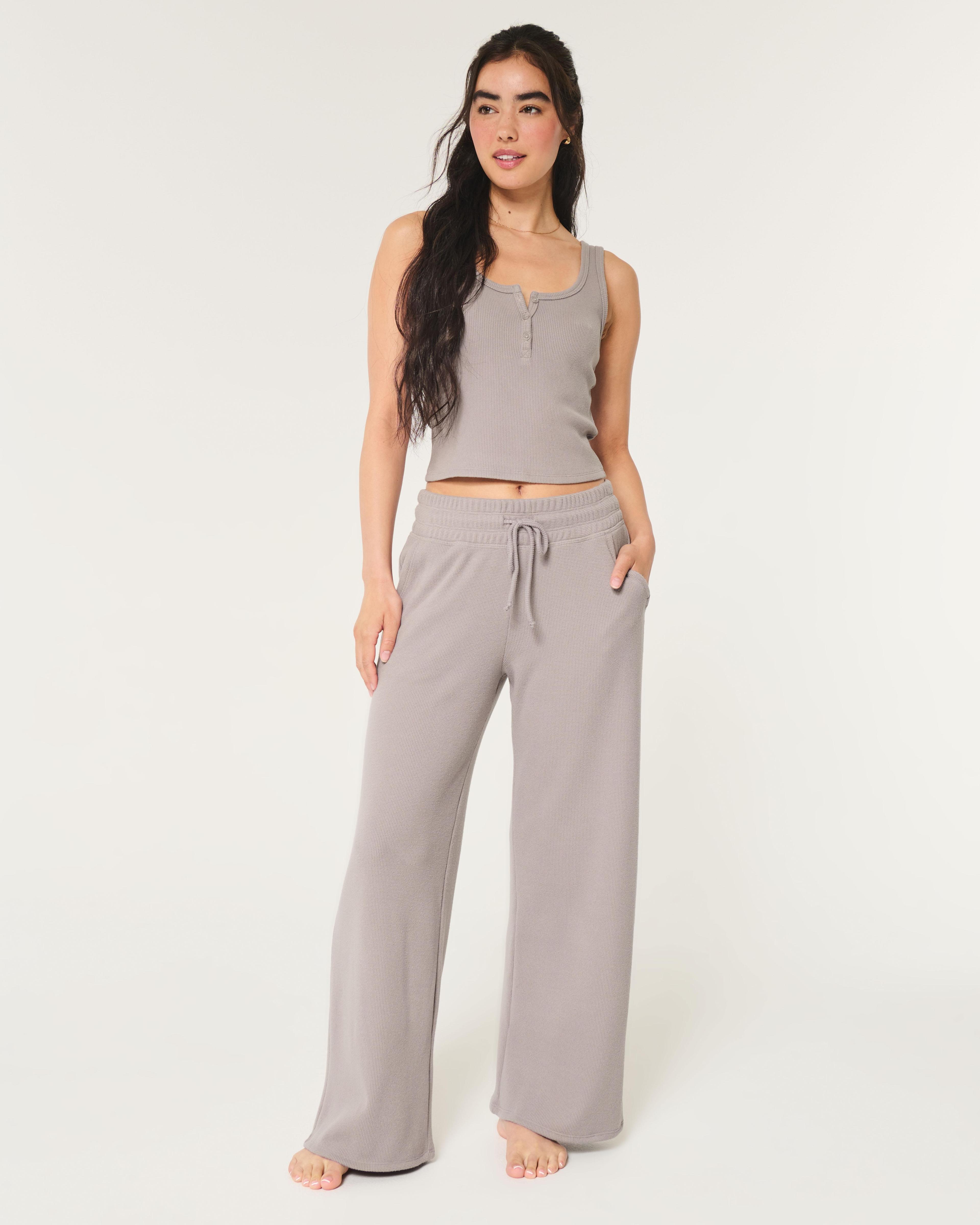 Gilly Hicks Waffle Wide-Leg Pants Product Image