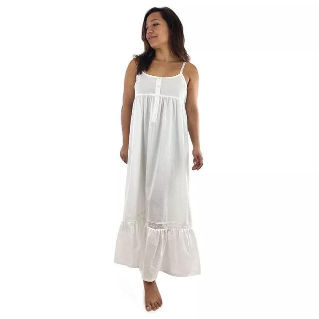 Womens Peace, Love & Dreams Cotton Long Woven Nightgown Product Image