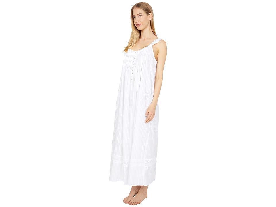 Eileen West Cotton Dobby Stripe Woven Sleeveless Ballet Nightgown (Solid Blush) Women's Pajama Product Image