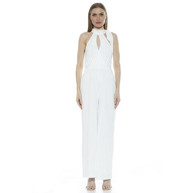 Womens ALEXIA ADMOR Wide-Leg Halter Jumpsuit Product Image